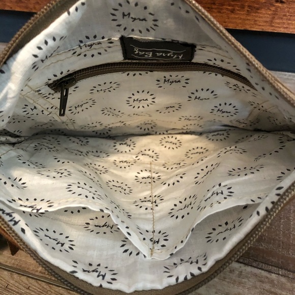 French Toast Small Crossbody purse recycled canvas - Picture 8 of 8